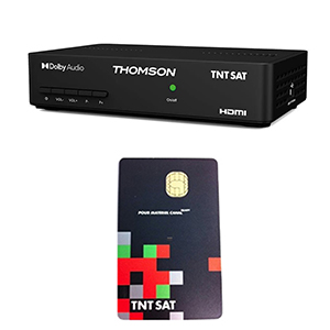 THOMSON THS806 Récepteur TV Satellite Full HD + Carte d’accès TNTSAT V6 Astra 19.2E 4 Noir